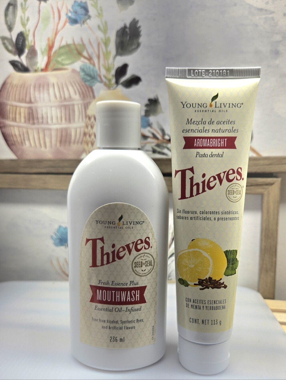 Young Living Bundle Mouthwash And Toothpaste Disclaimer Labels In Other Language